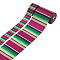 2Rolls 2 Styles Stripe Pattern Printed Polyester Grosgrain Ribbon, for DIY Bowknot Accessories, Colorful, 1roll/style