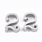 Tarnish Resistant 304 Stainless Steel Pendants, Number, Stainless Steel Color, Num.2, 12x9.5x3mm, Hole: 1.8mm