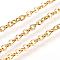 Ion Plating(IP) 304 Stainless Steel Cable Chains, Soldered, Flat Oval, Golden, 2.5x2x0.5mm