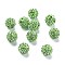 Polymer Clay Rhinestone Beads, Grade A, Round, PP15, Peridot, 10mm, Hole: 1.8~2mm, 6 Rows Rhinestone, PP15(2.1~2.2mm)