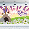 Easter Polyester Hanging Banner Sign, Rectangle with Word, Party Decoration Supplies Celebration Backdrop, Cross, 1100x1800mm