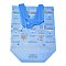 Hanukkah Theme Non-Woven Reusable Folding Gift Bags with Handle, Portable Waterproof Shopping Bag for Gift Wrapping, Rectangle, Dodger Blue, 23x21.5x11cm