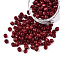 Glass Seed Beads, Opaque Colours Seed, Small Craft Beads for DIY Jewelry Making, Round, Dark Red, 4mm, Hole:1.5mm, about 4500pcs/pound