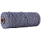 100M Round Cotton Cord, for Gift Wrapping, DIY Craft, Dark Slate Blue, 2mm, about 109.36 Yards(100m)/Roll