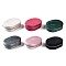 Italian Velvet Double Layers Jewelry Set Storage Zipper Boxes, Oval Jewelry Organizer Case for Earrings, Rings, Bracelets, Mixed Color, 15x10.5x4cm