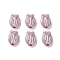 Plating Opaque Acrylic Beads, Metal Enlaced, Tulip, Flamingo, 16x11.5x7mm, Hole: 2mm, about 670pcs/500g