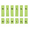 Cotton Sewing Labels, Clothing Size Labels, for Sewing, Knitting, Crafts, Size XS & S & M & L & XL & 2XL, Lawn Green, 40x10mm, 240pcs/set