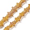 Full Rainbow Plated Forsted Electroplate Glass Beads, Ginger Man, for Christmas, Dark Orange, 15x14x7mm, Hole: 1mm, about 45pcs/strand, 24.80''~25.20''(63~64cm)