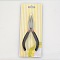 Carbon Steel Jewelry Pliers, Bent Nose Plier, Polishing, Black, 125mm, 1plier/box