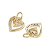 Brass Micro Pave Cubic Zirconia Pendants ZIRC-I367-05G-03-2