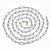 Ion Plating(IP) 304 Stainless Steel Textured Paperclip Chains CHS-S006-JN954-3-2