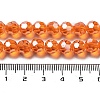Electroplate Transparent Glass Beads Strands EGLA-A035-T8mm-A05-4