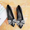 2Pcs Acrylic Rhinestone & Polyester & Iron Shoe Decorations DIY-WR0004-11-7