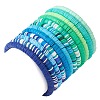 12Pcs 12 Color Polymer Clay Heishi Surfer Stretch Bracelets Set with Plastic Beaded BJEW-JB09547-2