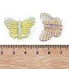 UV Plating Rainbow Iridescent Acrylic Beads OACR-O008-05-3