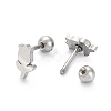 Tarnish Resistant 201 Stainless Steel Barbell Cartilage Earrings X-EJEW-R147-39-3