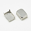 Non-Tarnish 201 Stainless Steel Sew on Prong Settings STAS-T032-05-8x10mm-2