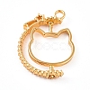 Alloy Open Back Bezel Pendants X-PALLOY-WH0067-90G-1