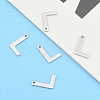 Tarnish Resistant 304 Stainless Steel Letter Charms STAS-O072-L-6