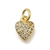 Brass Micro Pave Cubic Zirconia Pendants KK-C090-42G-02-1