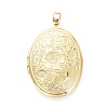 Brass Locket Pendants KK-P199-09G-2