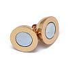 Rack Plating Brass Magnetic Clasps with Loops KK-F801-03B-LG-3