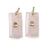 Natural Rose Quartz Pendants GG-CBA7610-05G-02-1