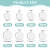 200Pcs 8 Styles Transparent Glass Cabochons GLAA-FH0001-88-2