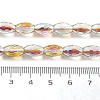 Electroplate Transparent Glass Beads Strands EGLA-M032-02A-HR02-3