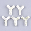 Handmade ABS Plastic Imitation Pearl Woven Beads FIND-T039-18-Y-1