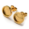 Ion Plating(IP) 304 Stainless Steel Stud Earring Settings STAS-L219-02D-G-1