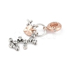 Brass Pendants with Cubic Zirconia European Beads LS-KK-Q015-01K-2
