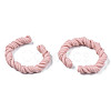 Polymer Clay Twist Rope Open Ring CLAY-N010-031-02-3