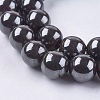Magnetic Synthetic Hematite Beads Strands G-Q893-10mm-3