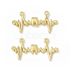 Rack Plating Brass Connector Charms KK-B065-25G-2