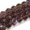 Electroplate Transparent Glass Beads Strands EGLA-A035-T10mm-L13-1