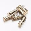 3-Strands 6-Holes Tube Brass Magnetic Slide Lock Clasps KK-D473-AB-NF-2