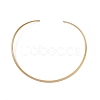 PVD Vacuum Plating 304 Stainless Steel Textured Wire Necklace Making STAS-B036-03G-1