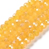 Baking Electroplate Glass Beads Strands DGLA-A039-J10mm-B13-1
