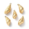 Electroplated Natural Conch Shell Pendants SSHEL-B002-01G-01-1