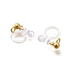 201 Stainless Steel Clip-on Earring Settings STAS-F311-14G-2