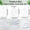 Leaf Acrylic Mirror Wall Stickers OACR-WH0032-06A-2