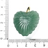 Natural Green Aventurine Carved Pendants G-C276-01G-18-3