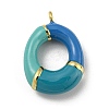 Brass Enamel Pendants KK-E093-03G-O-1
