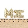 Brass Micro Pave Clear Cubic Zirconia Pendants KK-Z041-01G-M-3
