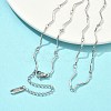 304 Stainless Steel Wave Bar Link Chain Necklaces NJEW-D299-01P-2