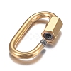 PVD Vacuum Plating 304 Stainless Steel Screw Carabiner Lock Charms STAS-H107-04B-G-2