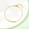 201 Steel Round Beaded Bracelets BJEW-D458-06G-2
