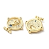 Brass Micro Pave Clear Cubic Zirconia Pendants KK-G481-07G-2