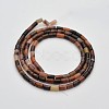 Column Natural Orange River Stone Beads Strands G-N0153-28-2